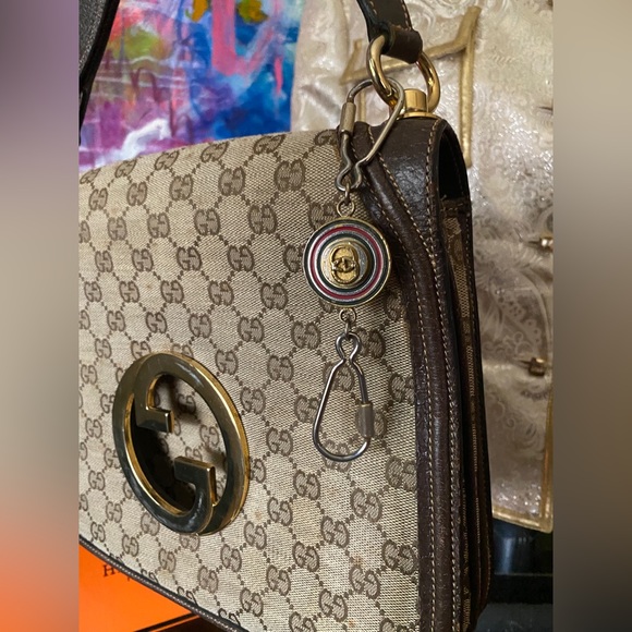 Authentic Vintage GUCCI Enamel Keyring KEY RING   Accessory 1970’s GG - Picture 8 of 8